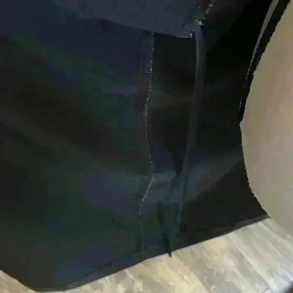 Victoria’s Secret Med Lg Satin/Lace Short Robe Tie Front Kimono Black Sexy - Picture 8 of 15